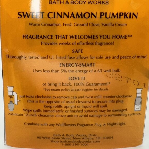 Bath & Body Works Sweet‎ Cinnamon Pumpkin Wallflowers Fragrance Refill 2 Pack - Picture 6 of 8